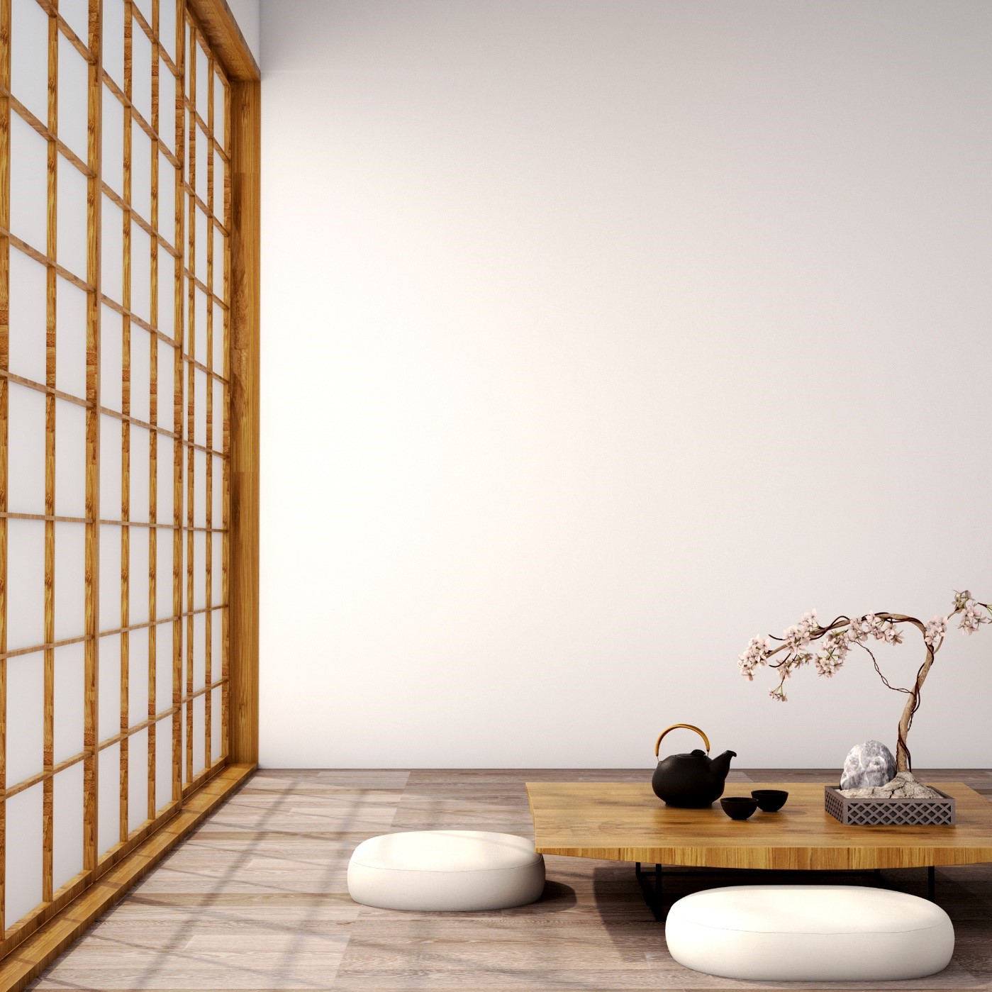 a chair white chair at a white desk on a white wall